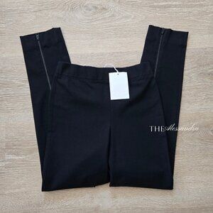 COS Women's Slim-Fit Zip Hem Trousers Black Pants Size 2 MSRP $99 New With Tags